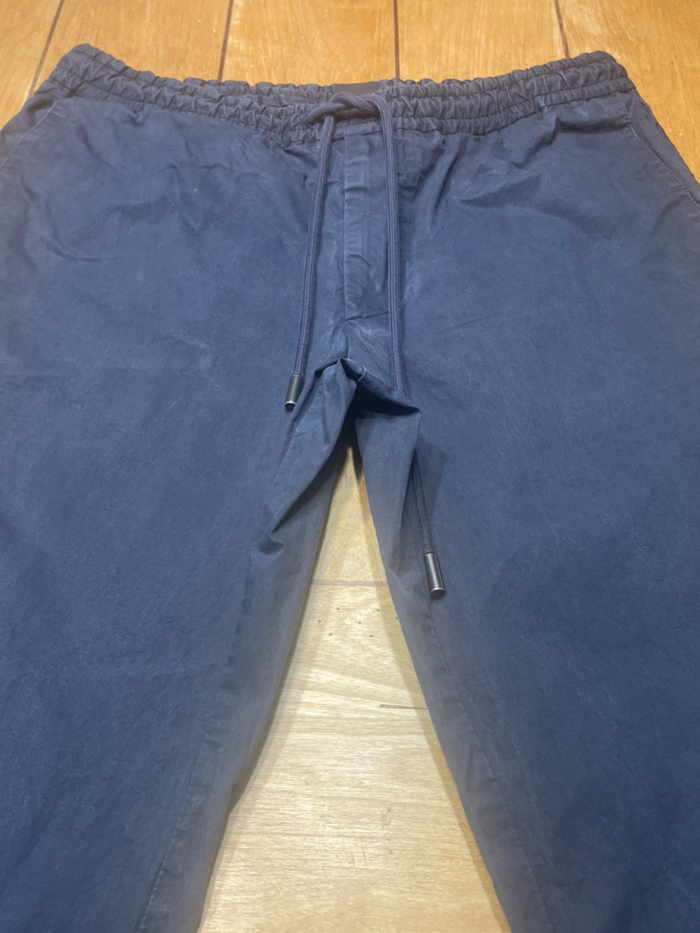 Hugo Boss Italian Stretch Drawstring Pants Size 32R Color Black Elastic Waist